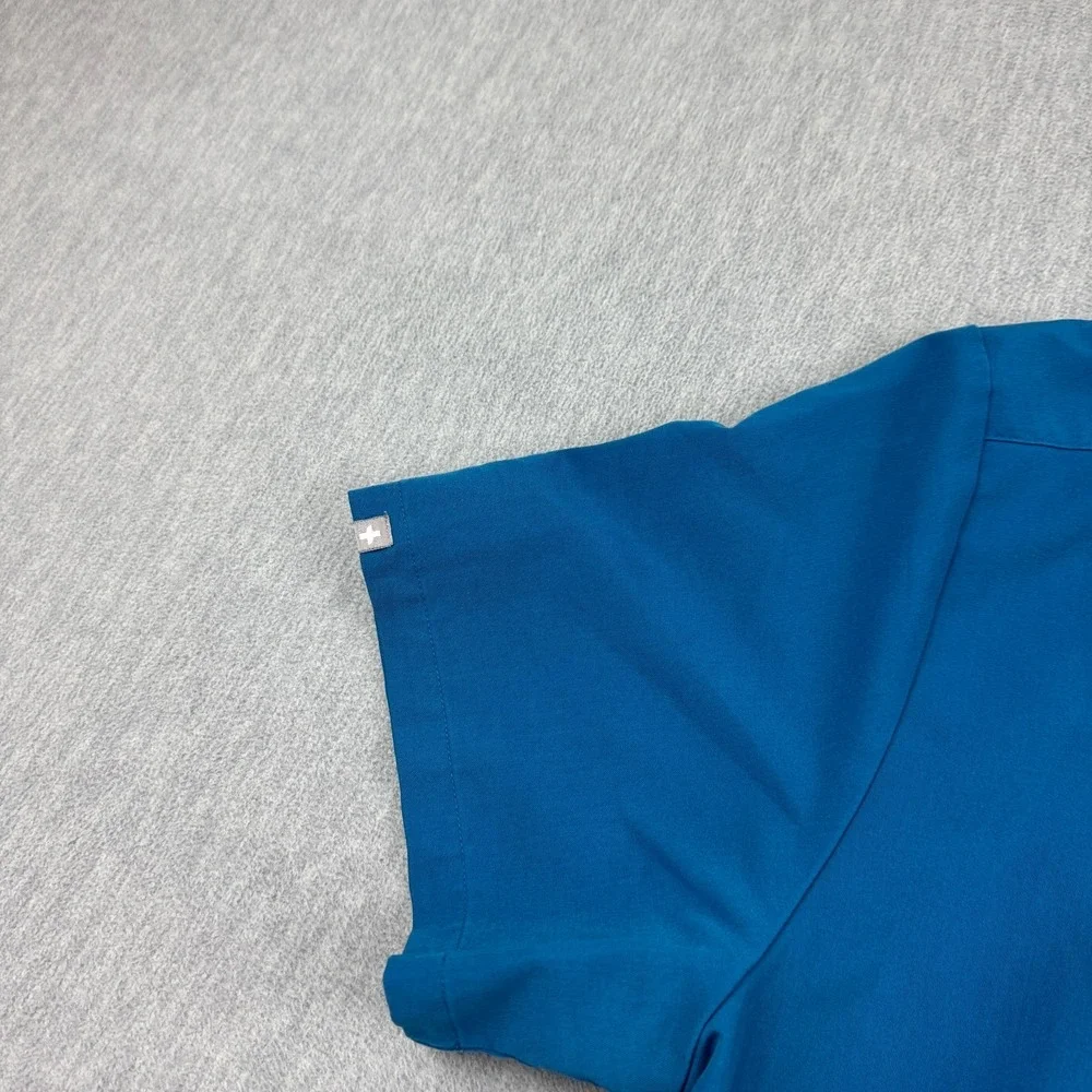 Figs Scrub Top Mens 2XL Blue‎ Chisec Three Pocket Technical Collection Medical